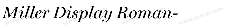 Miller Display Roman字体转换 Miller Display Roman字体转换